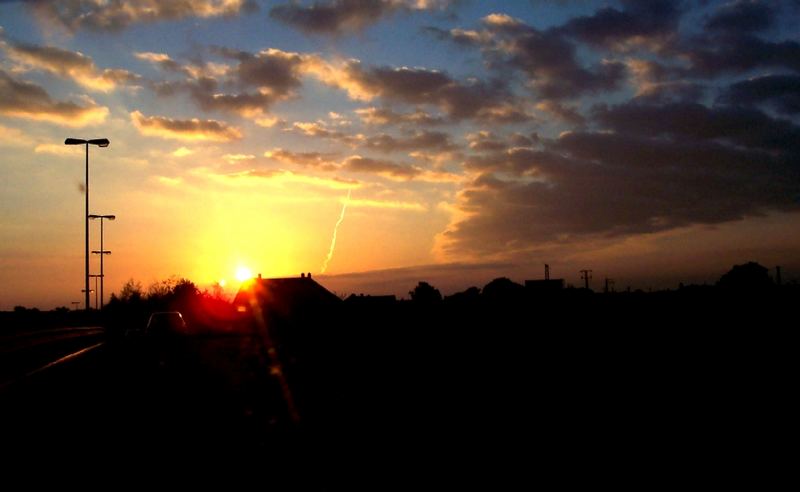 Sonnenaufgang Hochstrasse Wunstorf