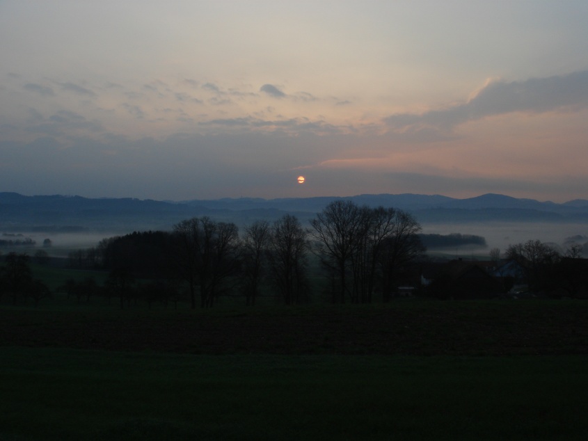 Sonnenaufgang Horben (Nähe Hochdorf, Luzerner Seetal)