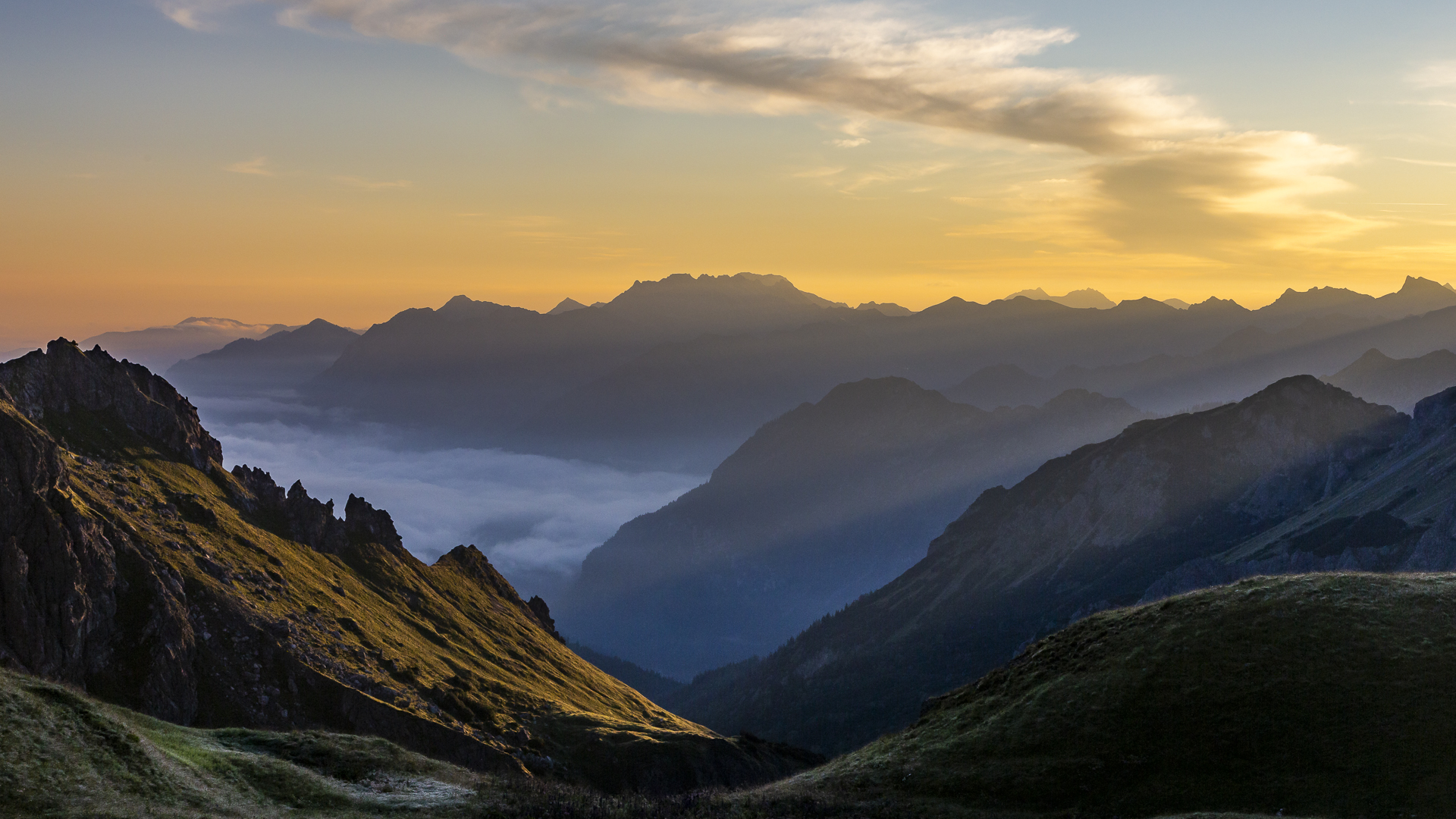 Sonnenaufgang im Allgäu