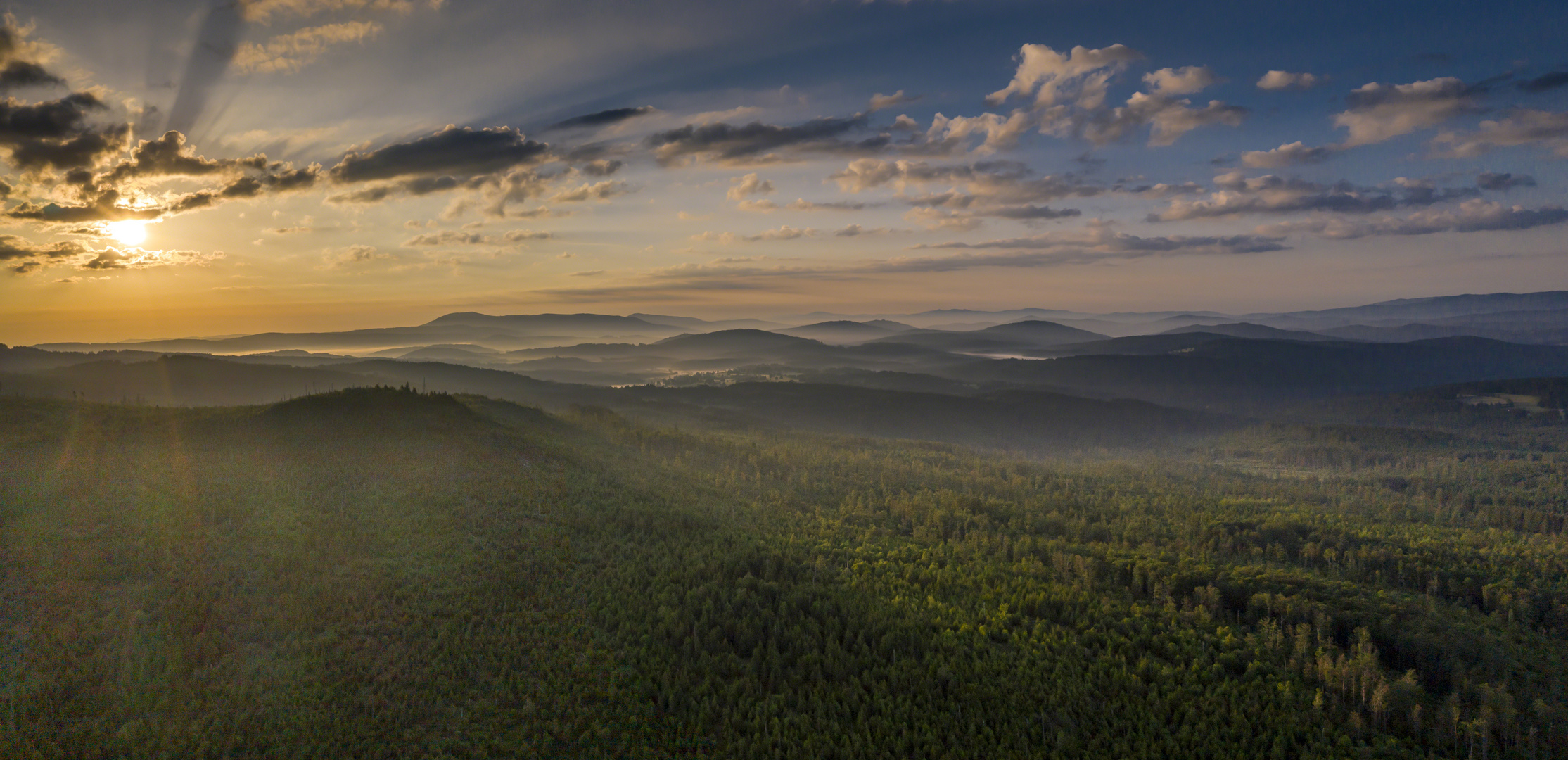 Sonnenaufgang im Bayerischen Wald