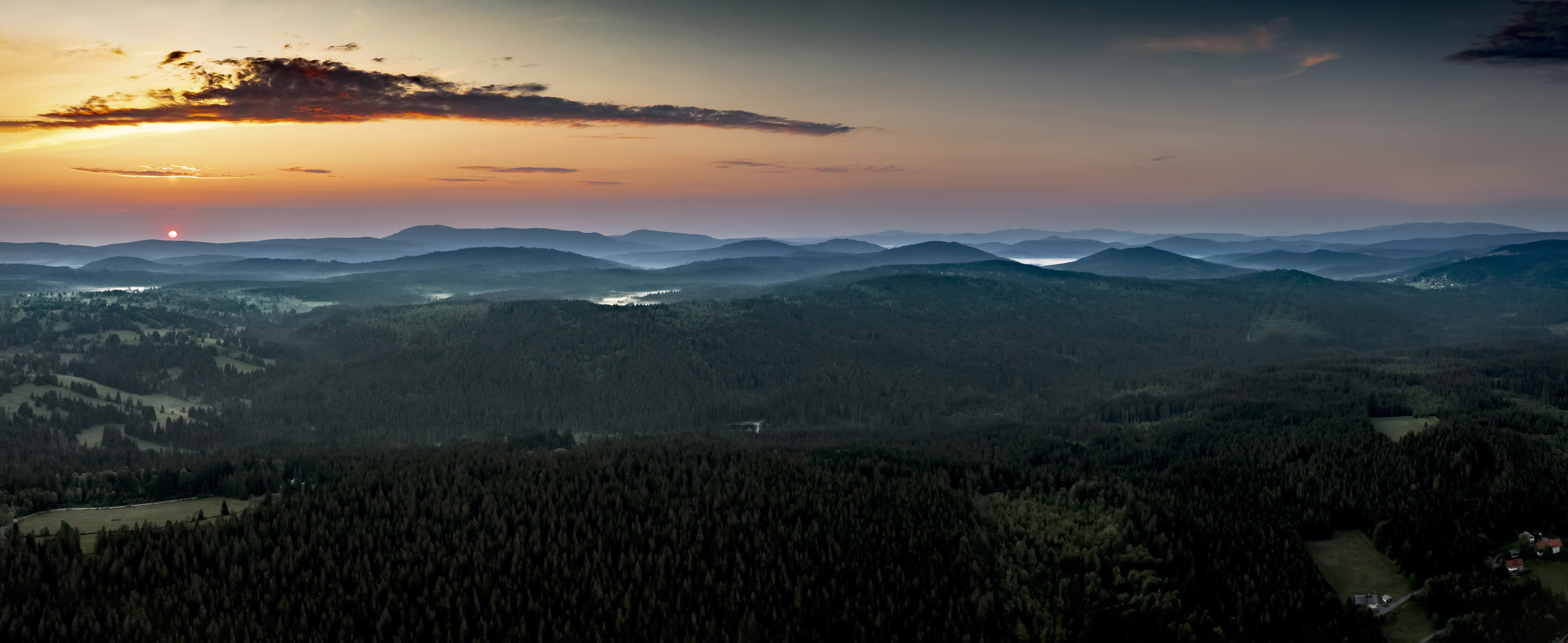 Sonnenaufgang im Bayerischen Wald...