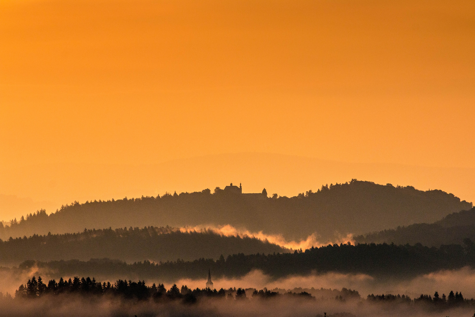 Sonnenaufgang im Bayrischen Wald