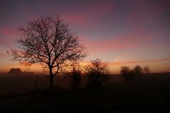 Sonnenaufgang im Bergischen Land Novemberstimmung II