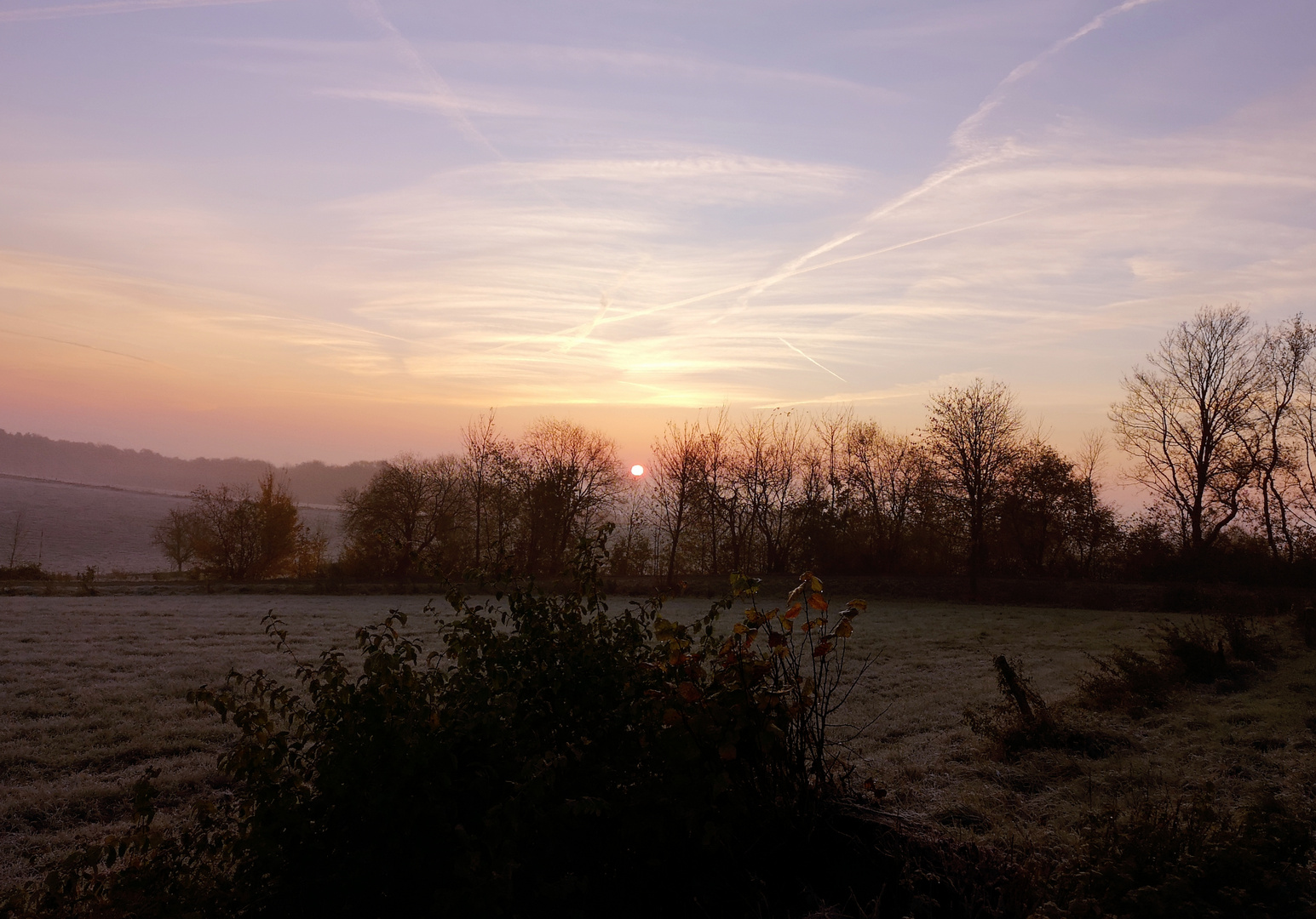 Sonnenaufgang im Bergischen Land " Novemberstimmung III"