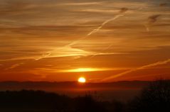 Sonnenaufgang im Bergischen Land "Novemberstimmung IV"