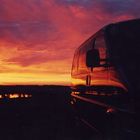 sonnenaufgang im bus