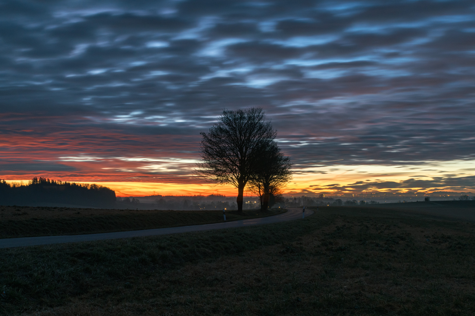 Sonnenaufgang im Dachauer Hinterland