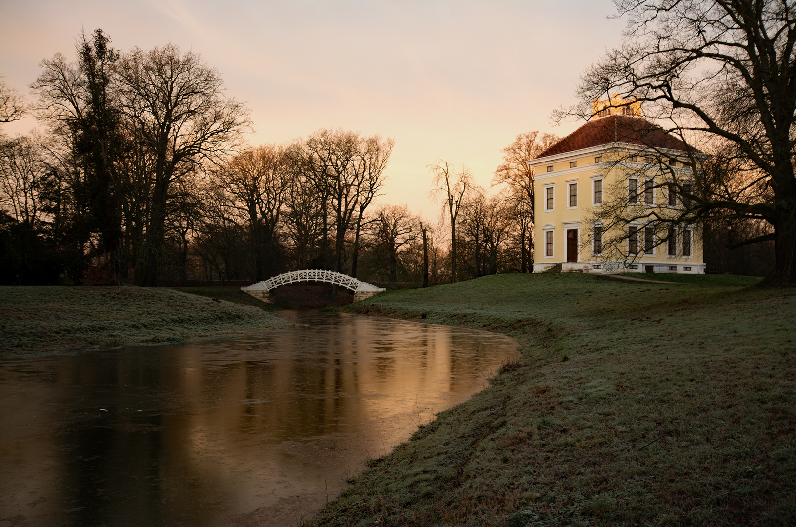 Sonnenaufgang im Dessauer Luisium