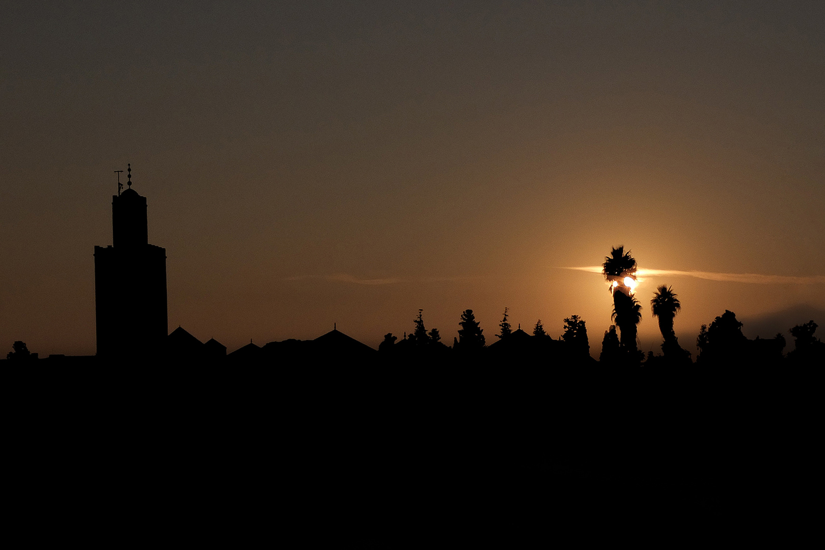 Sonnenaufgang im Dezember in Marrakech