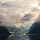 Sonnenaufgang im Eidfjord, Norwegen