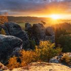 Sonnenaufgang im Elbsandstein Gebirge