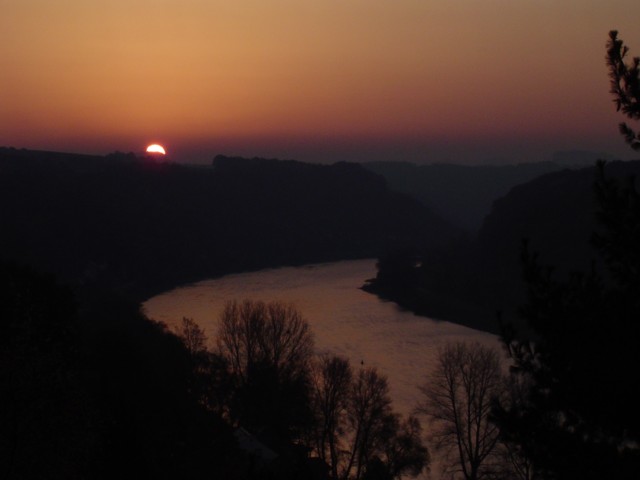 Sonnenaufgang im Elbtal