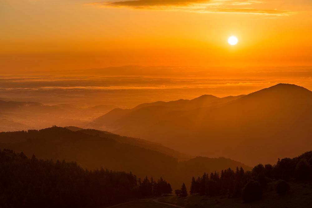 Sonnenaufgang im Elsass