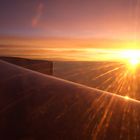 Sonnenaufgang im Flieger Richtung Johannesburg