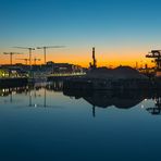 Sonnenaufgang im Frankfurter Osthafen