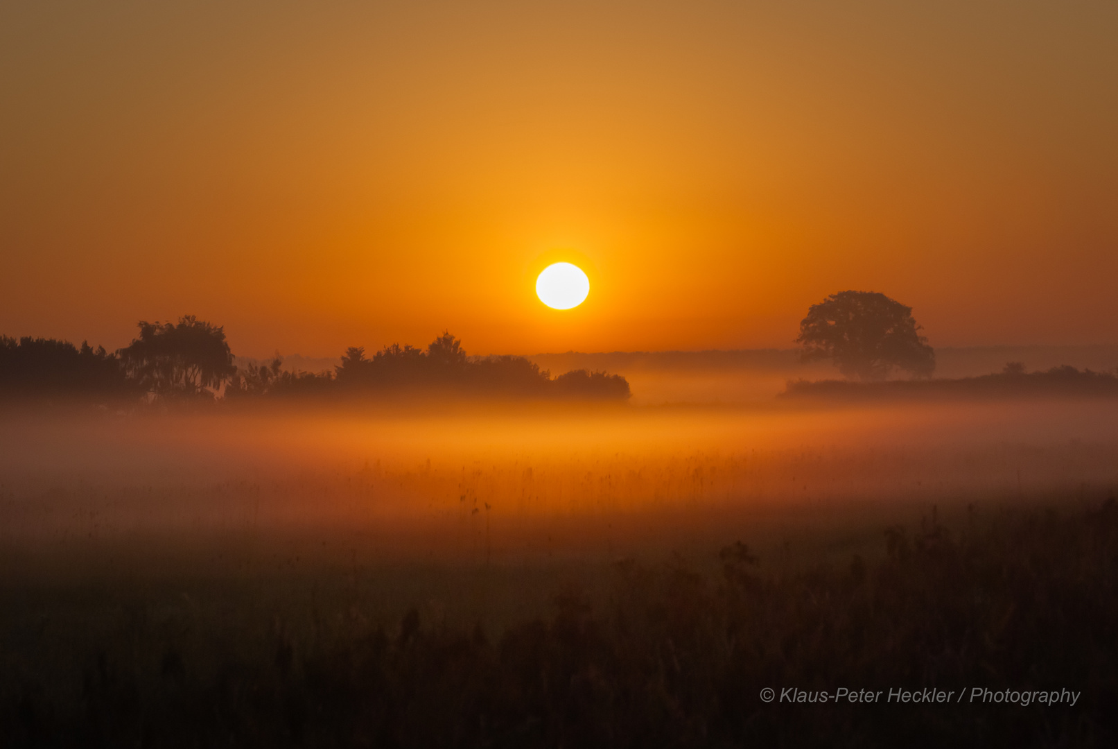 Sonnenaufgang im Frühnebel