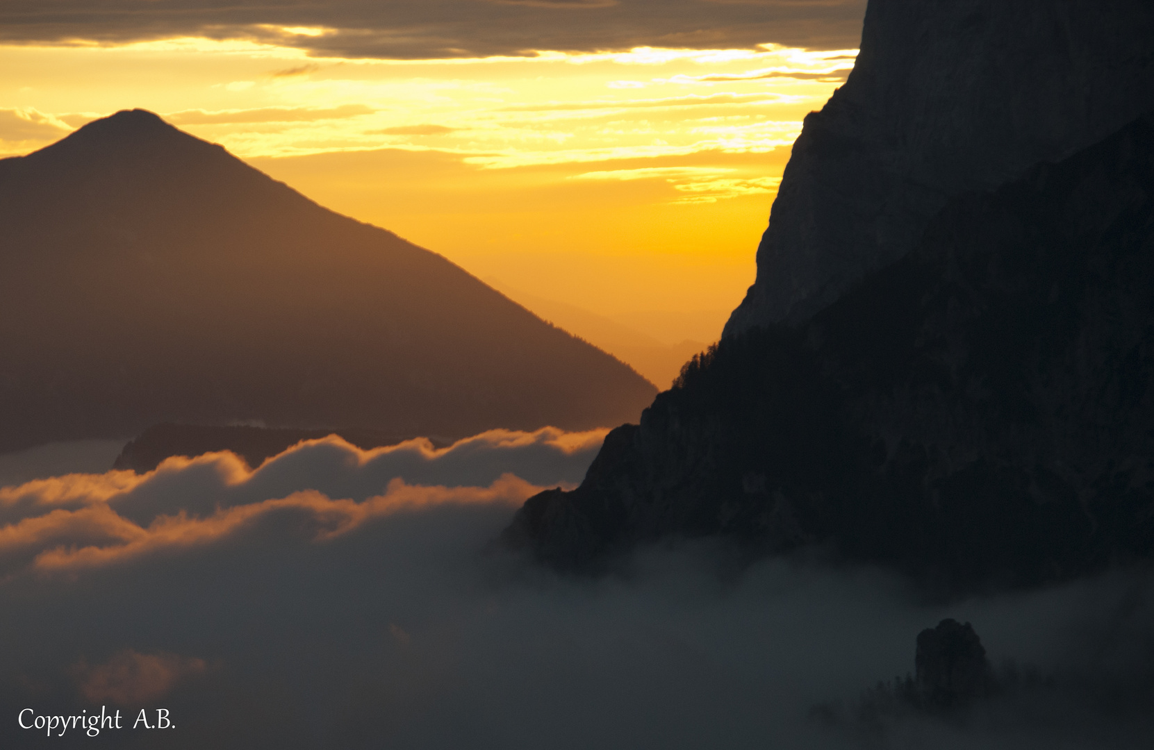 Sonnenaufgang im Gesäuse