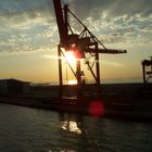 Sonnenaufgang im Hafen