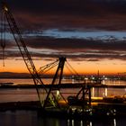 Sonnenaufgang im Hafen von Cádiz