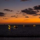 Sonnenaufgang im Hafen von Las Palmas