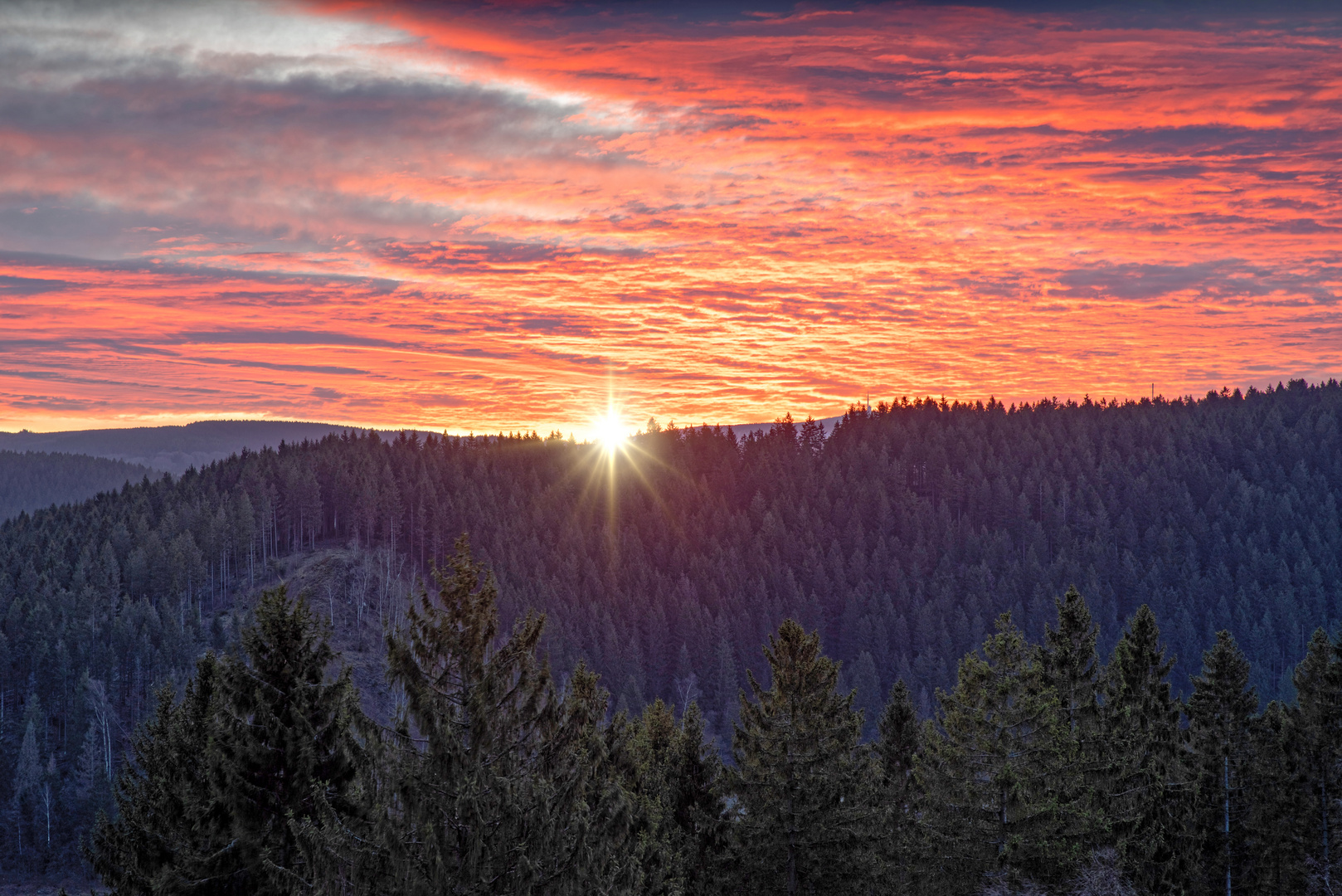 Sonnenaufgang im Harz