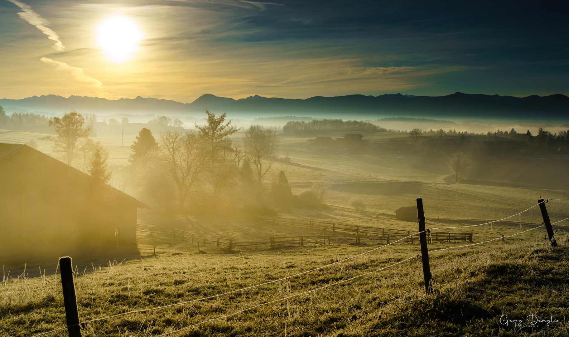 Sonnenaufgang im Herbst