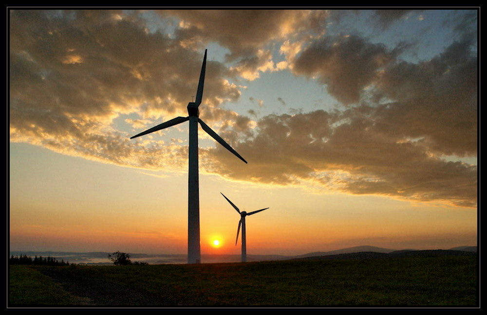 Sonnenaufgang im Isergebirge