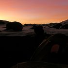 Sonnenaufgang im Kili Krater auf 5700 Meter Höhe