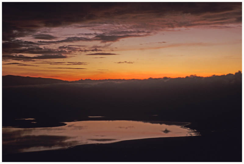 Sonnenaufgang im Krater