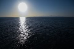Sonnenaufgang im Mittelmeer.