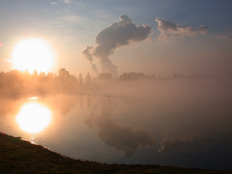 Sonnenaufgang im Morgennebel