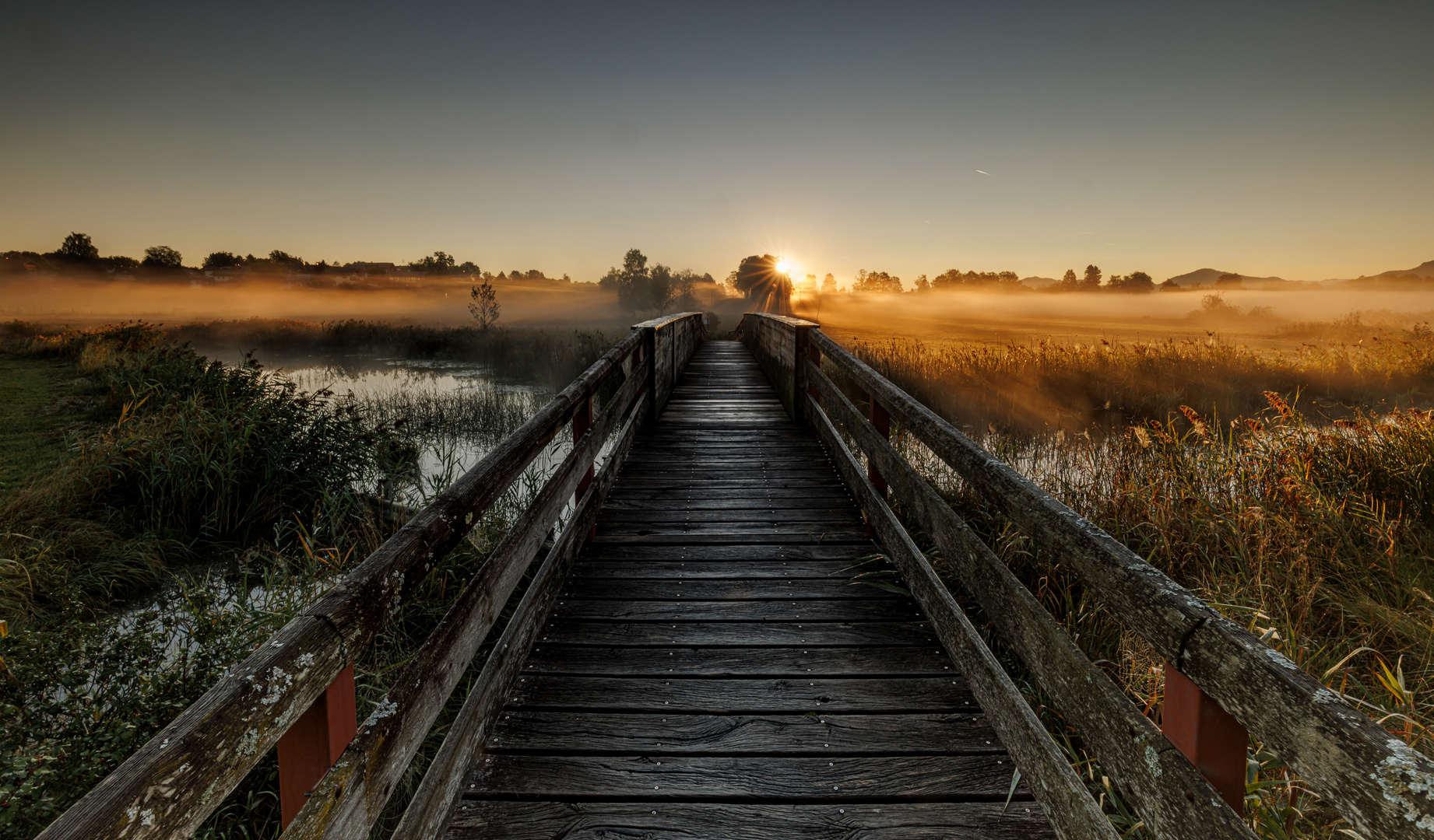 Sonnenaufgang im Murnauermoos