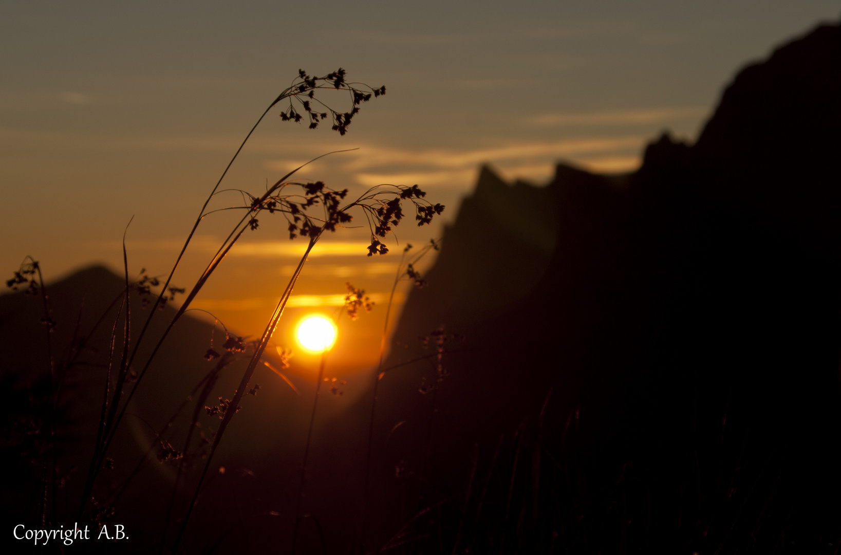 Sonnenaufgang im Nationalpark Gesäuse
