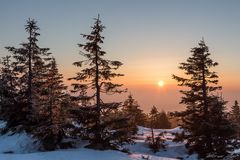 Sonnenaufgang im Nationalpark Harz