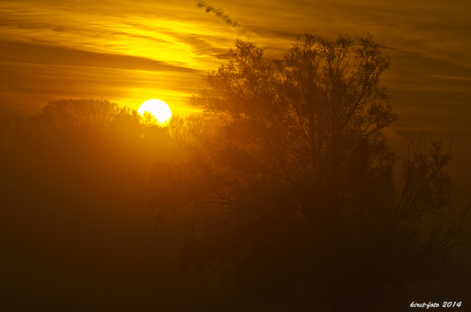 Sonnenaufgang im Naturschutzgebiet.