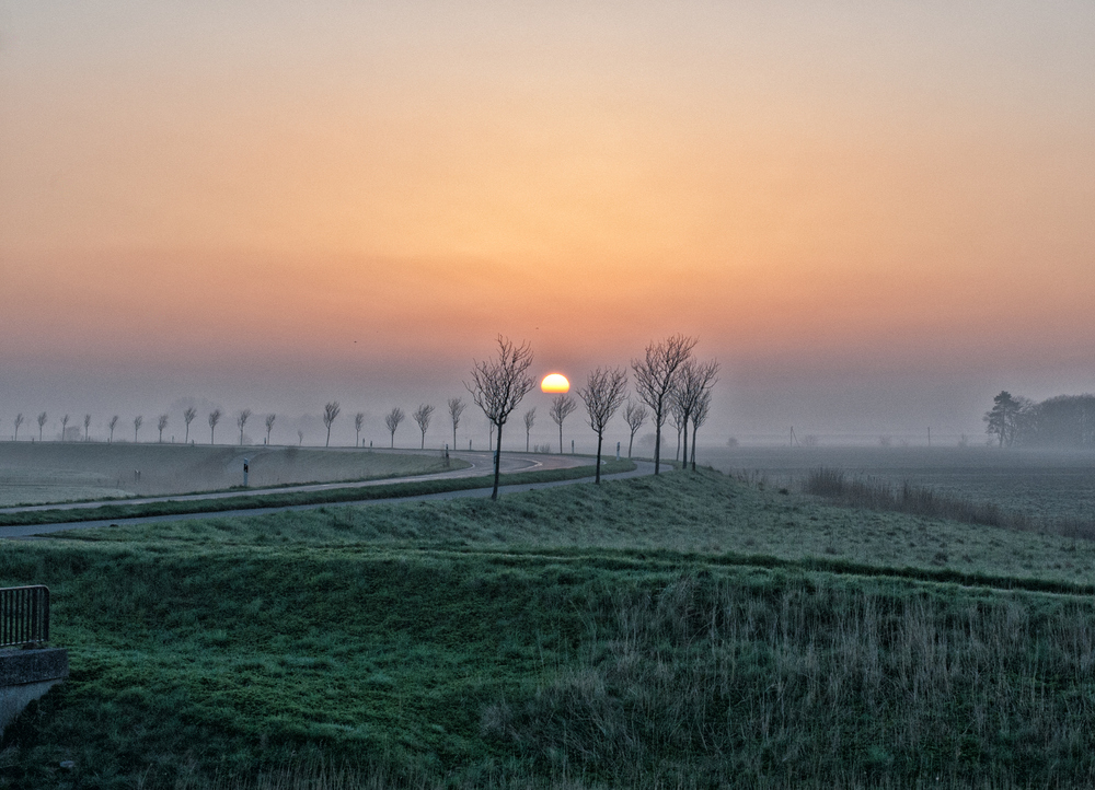 Sonnenaufgang im Nebel