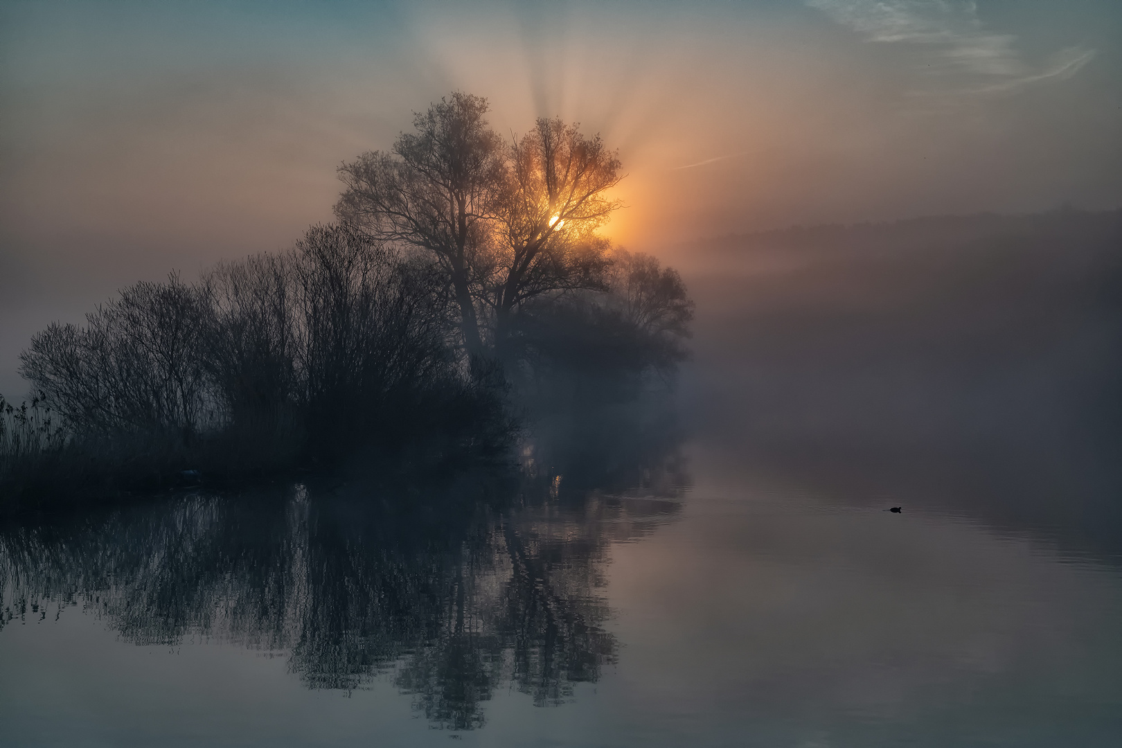 Sonnenaufgang im Nebel