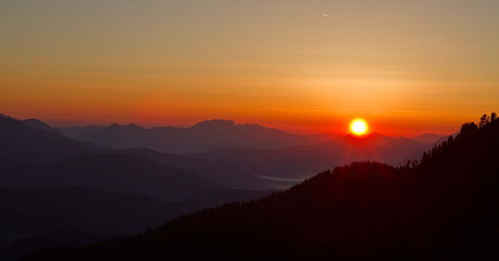 Sonnenaufgang im Oberland