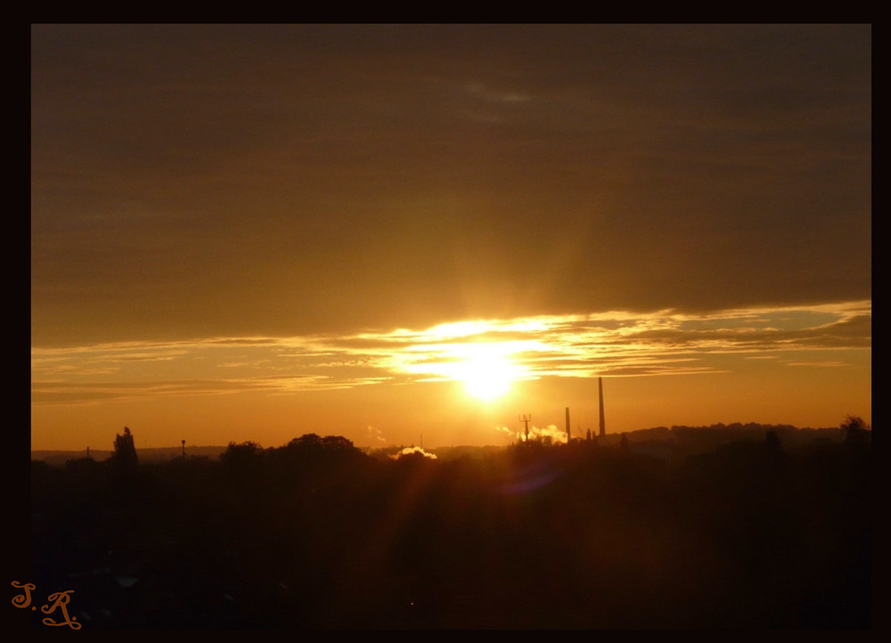 Sonnenaufgang im Oktober 2