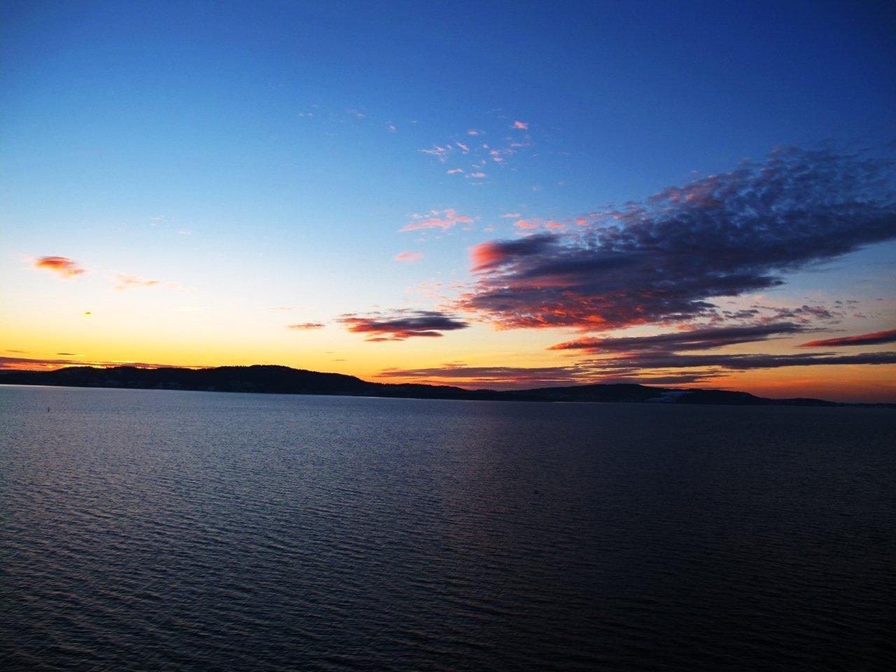 Sonnenaufgang im Oslofjord