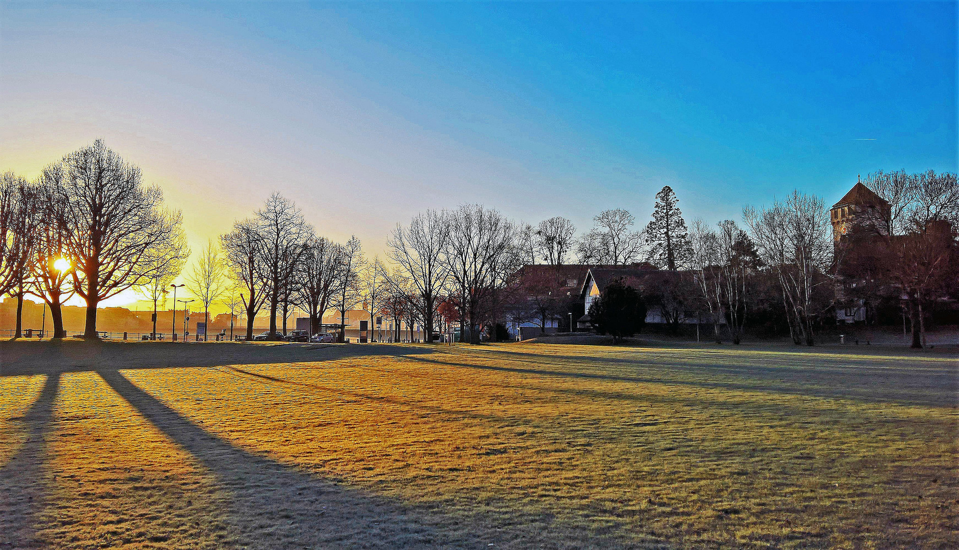 Sonnenaufgang im Park