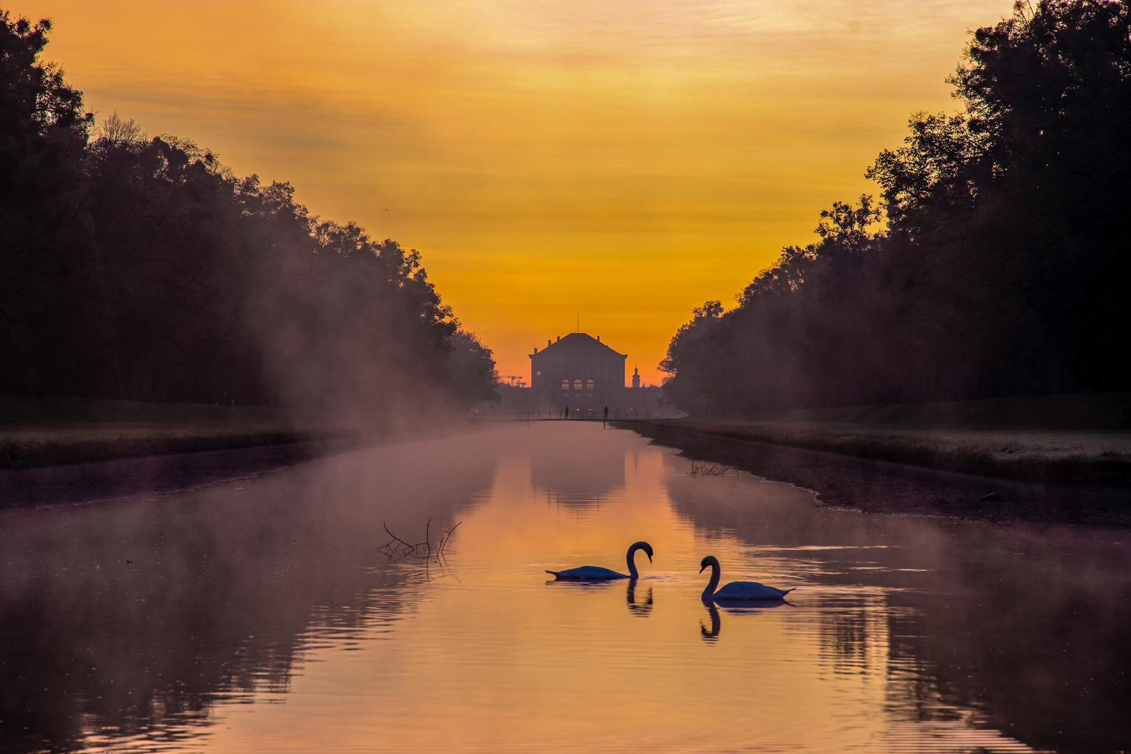 Sonnenaufgang im Park