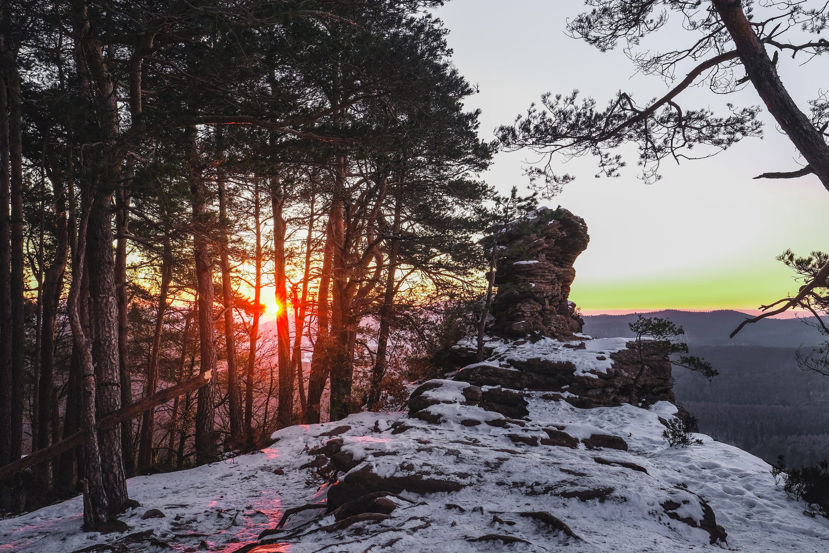 Sonnenaufgang im Pfälzerwald 