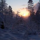 Sonnenaufgang im Schnee