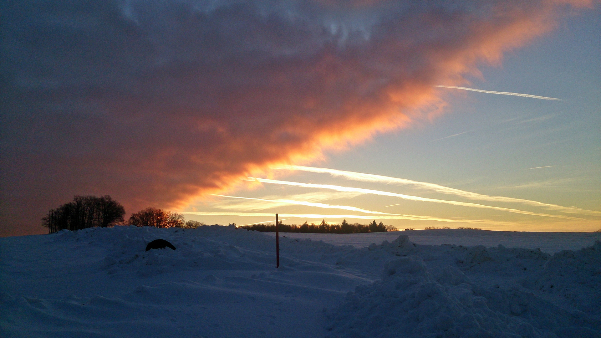 sonnenaufgang im Schnee