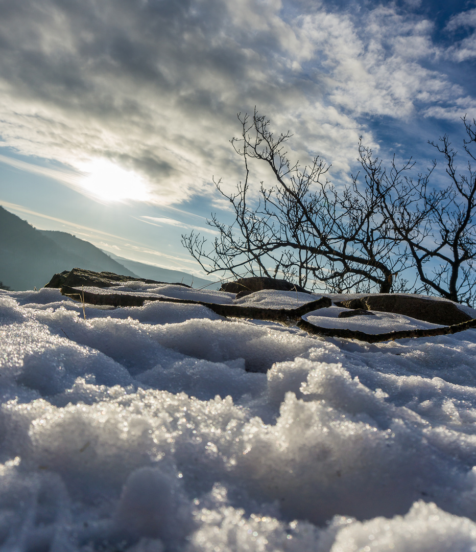 Sonnenaufgang im Schnee