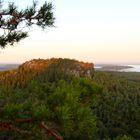 Sonnenaufgang im September auf dem Papststein