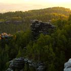 Sonnenaufgang im September auf dem Papststein