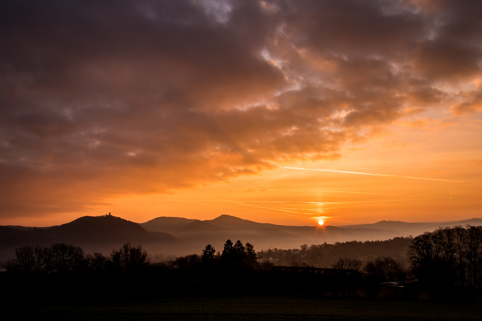 Sonnenaufgang im Siebengebirge