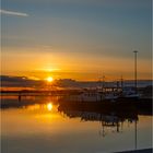 Sonnenaufgang im Stralsunder Hafen... 